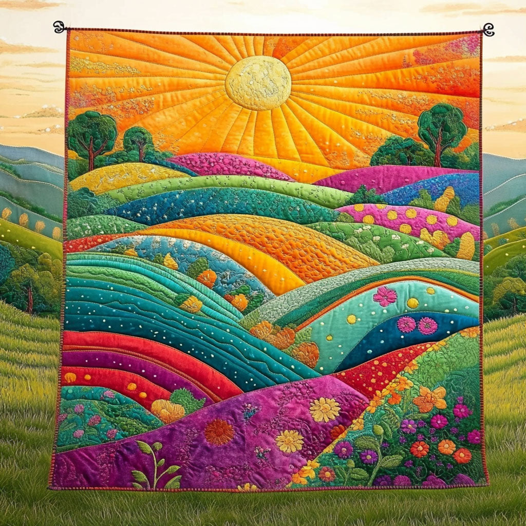 Colorful Horizons Quilted Blanket NCU0NT4335