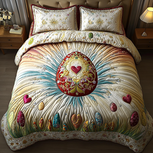 Colorful Nest 3-Piece Quilted Bedding Set NCU0DK5425