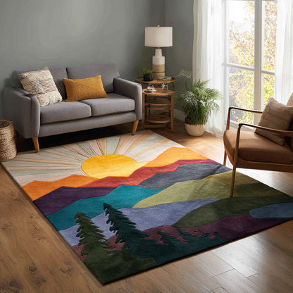 Colorful Peaks Area Rug NCU0VL2901