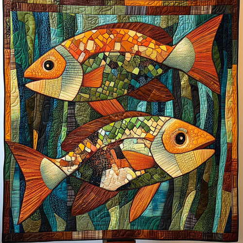 Colorful Reef Life Quilted Blanket NCU0PT5921