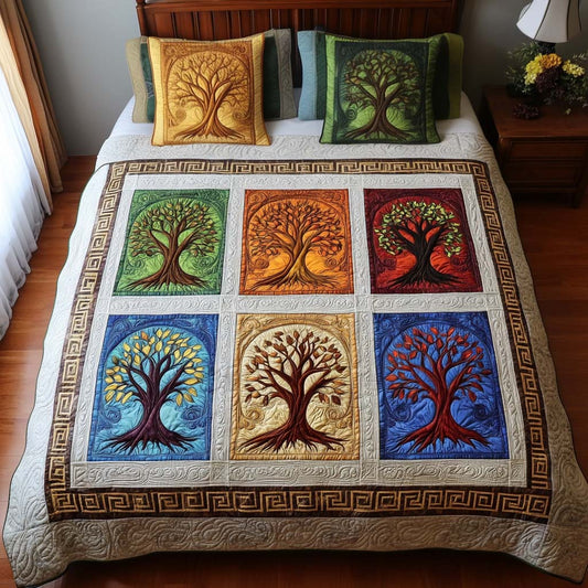 Colorful Roots 3-Piece Quilted Bedding Set NCU0NT9634