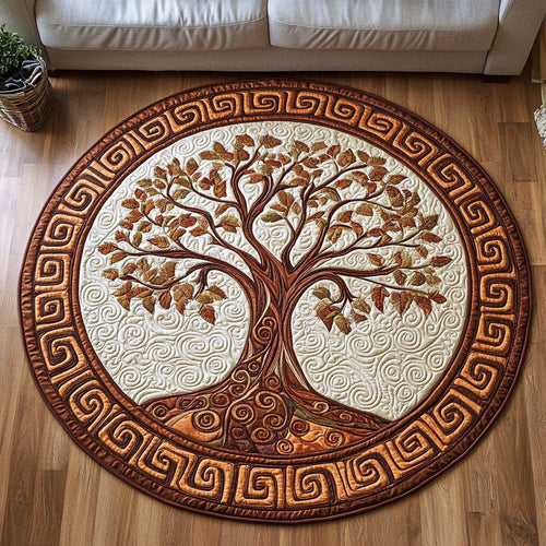 Colorful Roots Quilted Round Mat NCU0NT9611