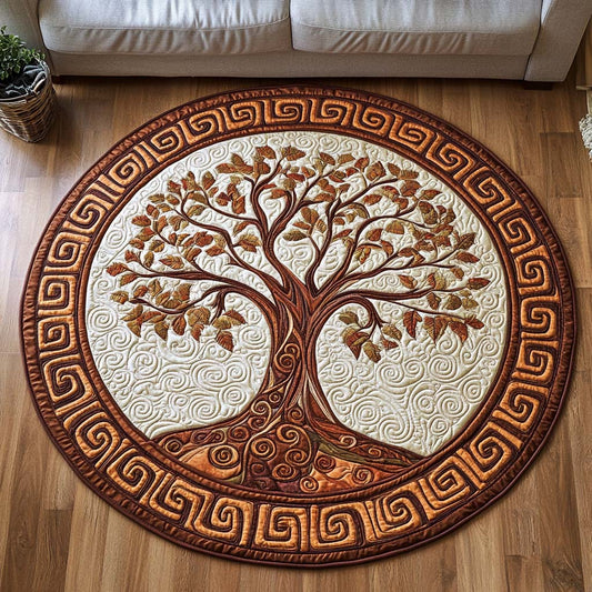 Colorful Roots Quilted Round Mat NCU0NT9611