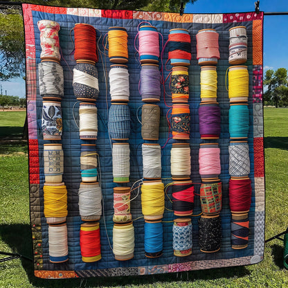 Colorful Spools Quilted Blanket NCU0TH1281