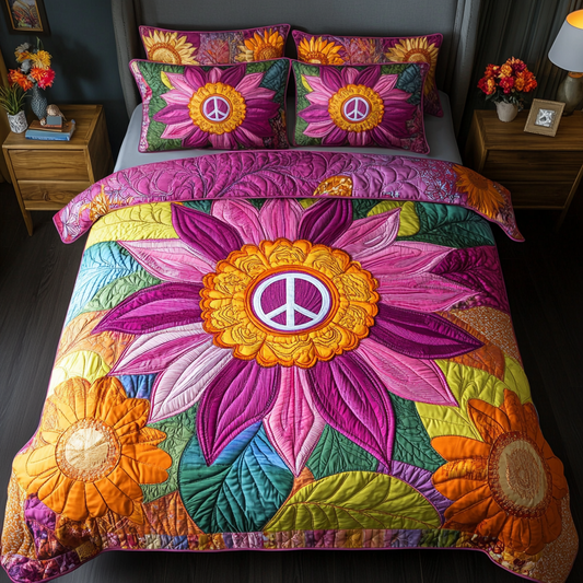 Colorful Tranquility Quilted Bedding Set NCU0DK6385