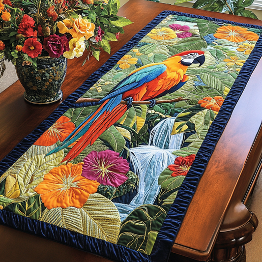 Colorful Tropics Quilted Table Runner NCU0VL1885