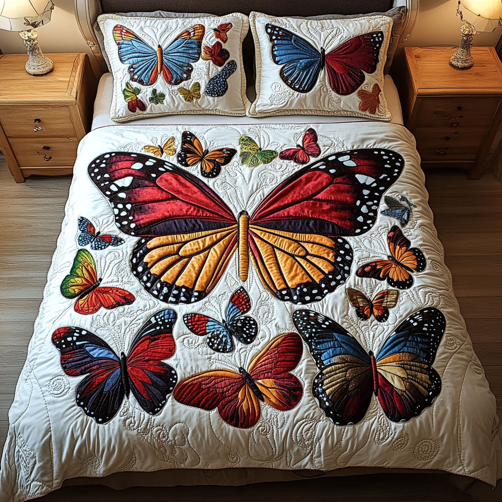 Colorful Whispers 3-Piece Quilted Bedding Set NCU0PT2290