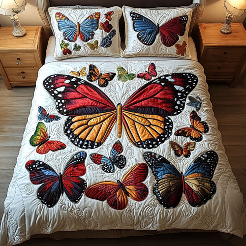 Colorful Whispers 3-Piece Quilted Bedding Set NCU0PT2290