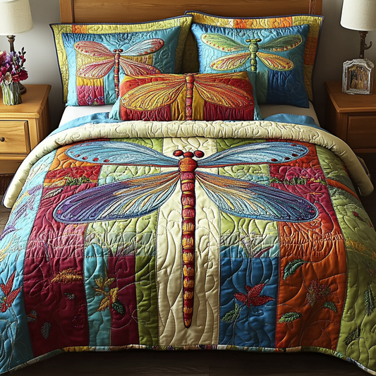 Colorful Wings 3-Piece Quilted Bedding Set NCU0VH4073