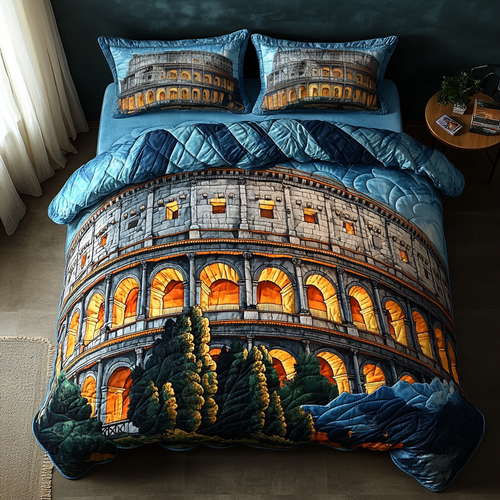 Colosseum View 3-Piece Quilted Bedding Set NCU0DK7827