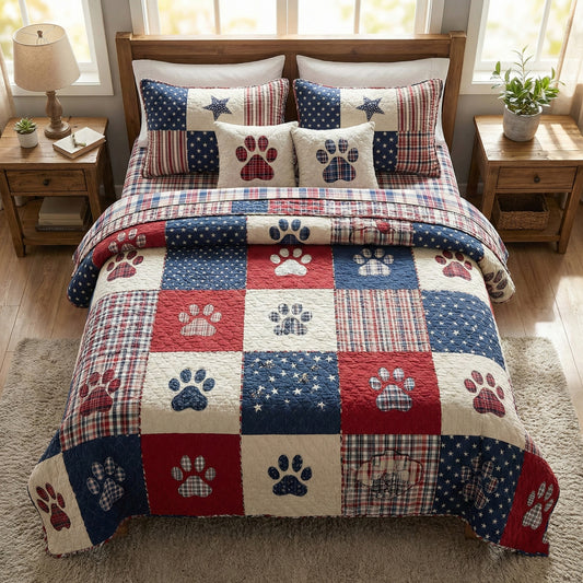 Comfort Paw Patch 3-Piece Quilted Bedding Set NCU0NT12245