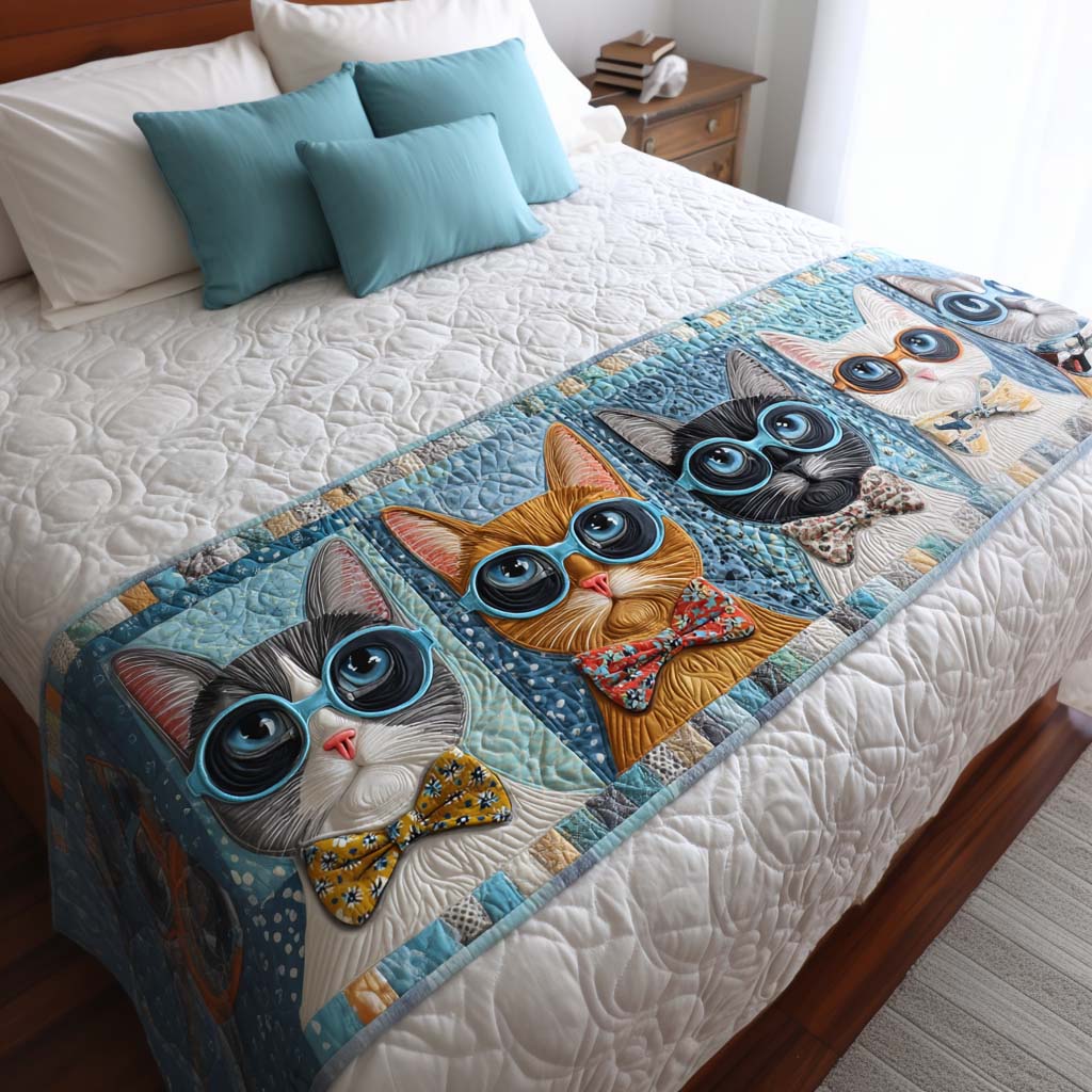 Cool Cats Quilted Bed Runner NCU0NT9934