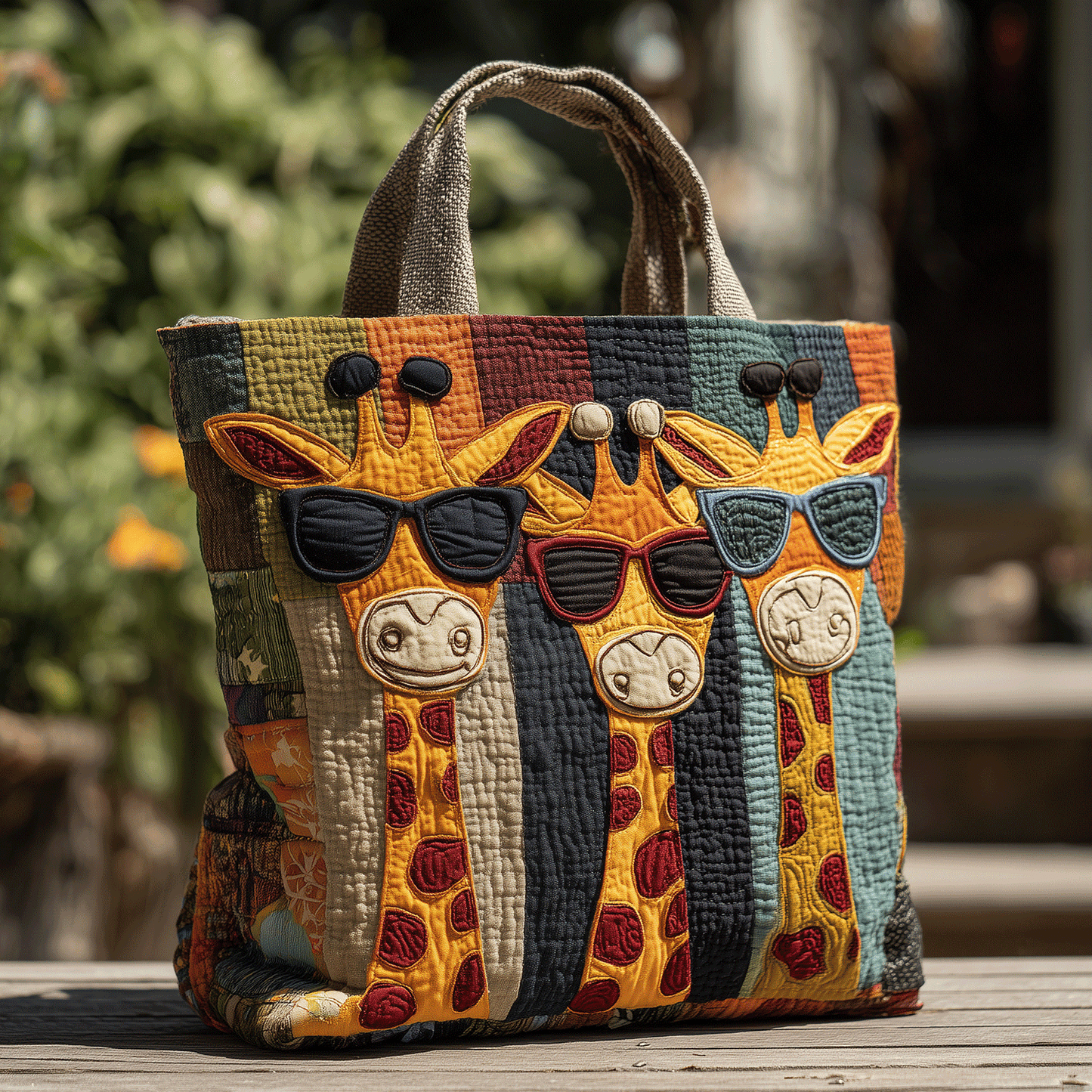 Cool Giraffe Quilted Tote Bag NCU0TH2747