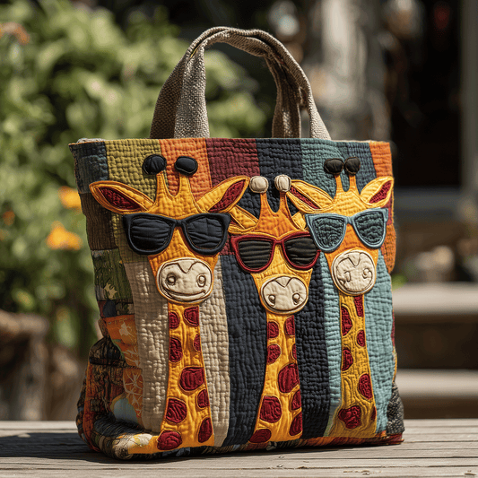 Cool Giraffe Quilted Tote Bag NCU0TH2747