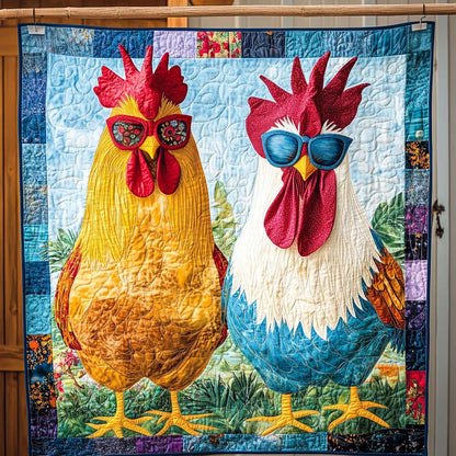 Cool Roosters Quilted Blanket NCU0NT1041