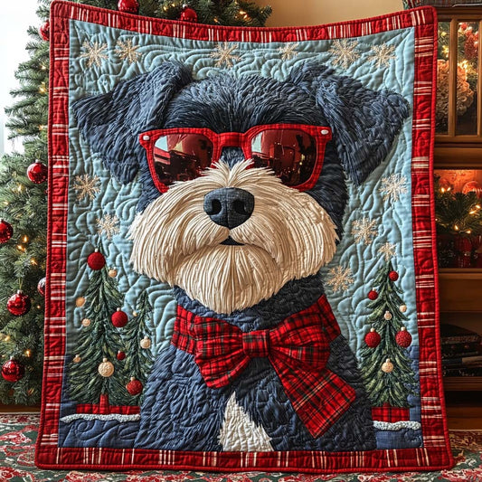 Cool Schnauzer Quilted Blanket NCU0XD448