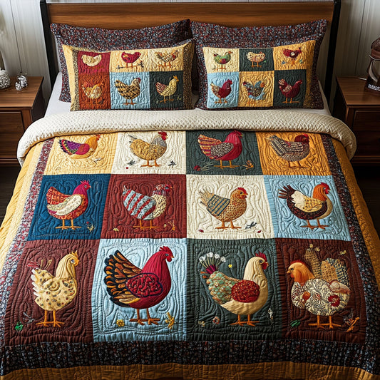 Coop Couture 3-Piece Quilted Bedding Set NCU0PT7422