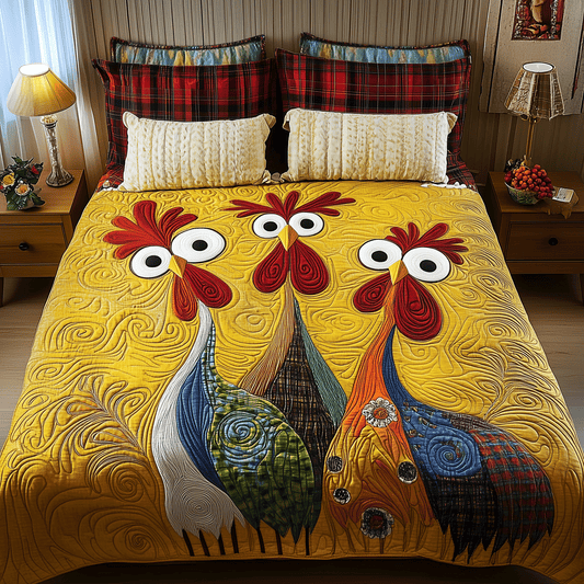 Coop Life 3-Piece Quilted Bedding Set NCU0TH2239
