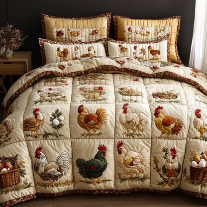 Coop Style 3-Piece Quilted Bedding Set NCU0VH3959