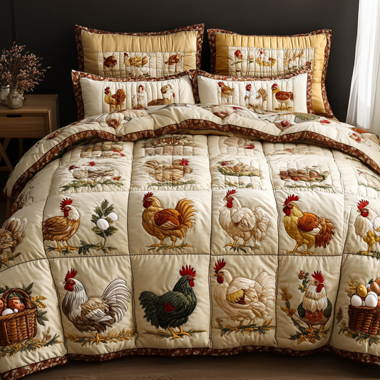 Coop Style 3-Piece Quilted Bedding Set NCU0VH3959