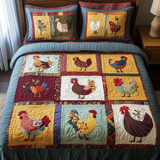 Coop Tales 3-Piece Quilted Bedding Set NCU0PT7423