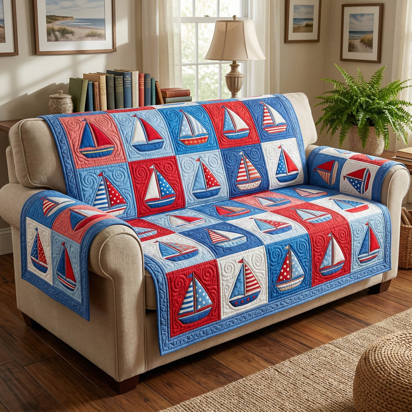 Coral Bay Quilted Sofa Cover NCU0TD2678