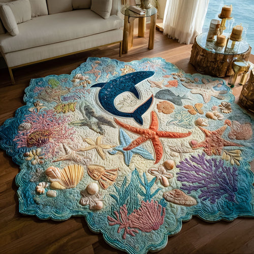 Coral Celebration Custom Shape Area Rug NCU0PT11960