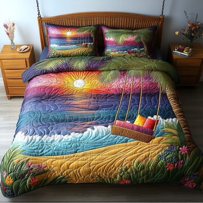 Coral Cove 3-Piece Quilted Bedding Set NCU0DK6018