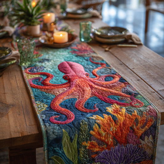 Coral Crown Quilted Table Runner NCU0DV7706