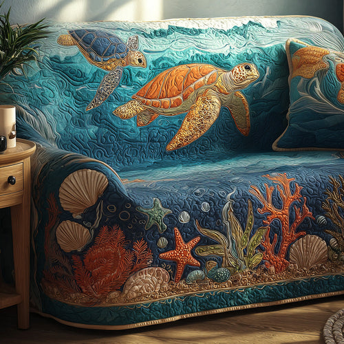 Coral Haven Swim Quilted Sofa Cover NCU0VL3014