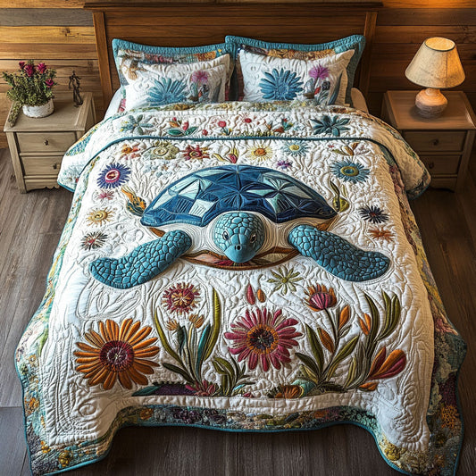 Coral Journey 3-Piece Quilted Bedding Set NCU0PT3538