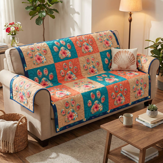 Coral Paws Quilted Sofa Cover NCU0TD2820