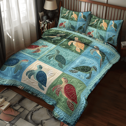 Coral Reef Comfor 3-Piece Quilted Bedding Set NCU0TL1473