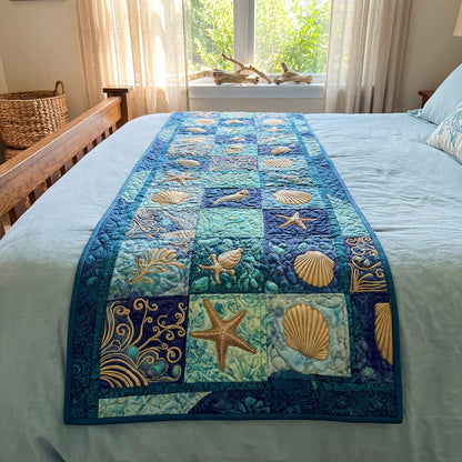 Coral Reef Mandala Quilted Bed Runner NCU0PT11580