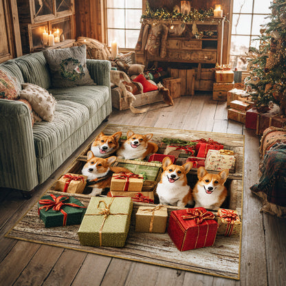 Corgi Cheer Area Rug NCU0HH1339