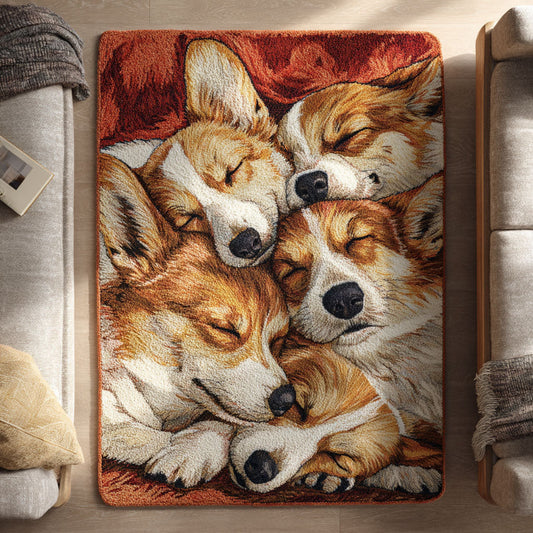 Corgi Cloud Nap Area Rug NCU0PT9369