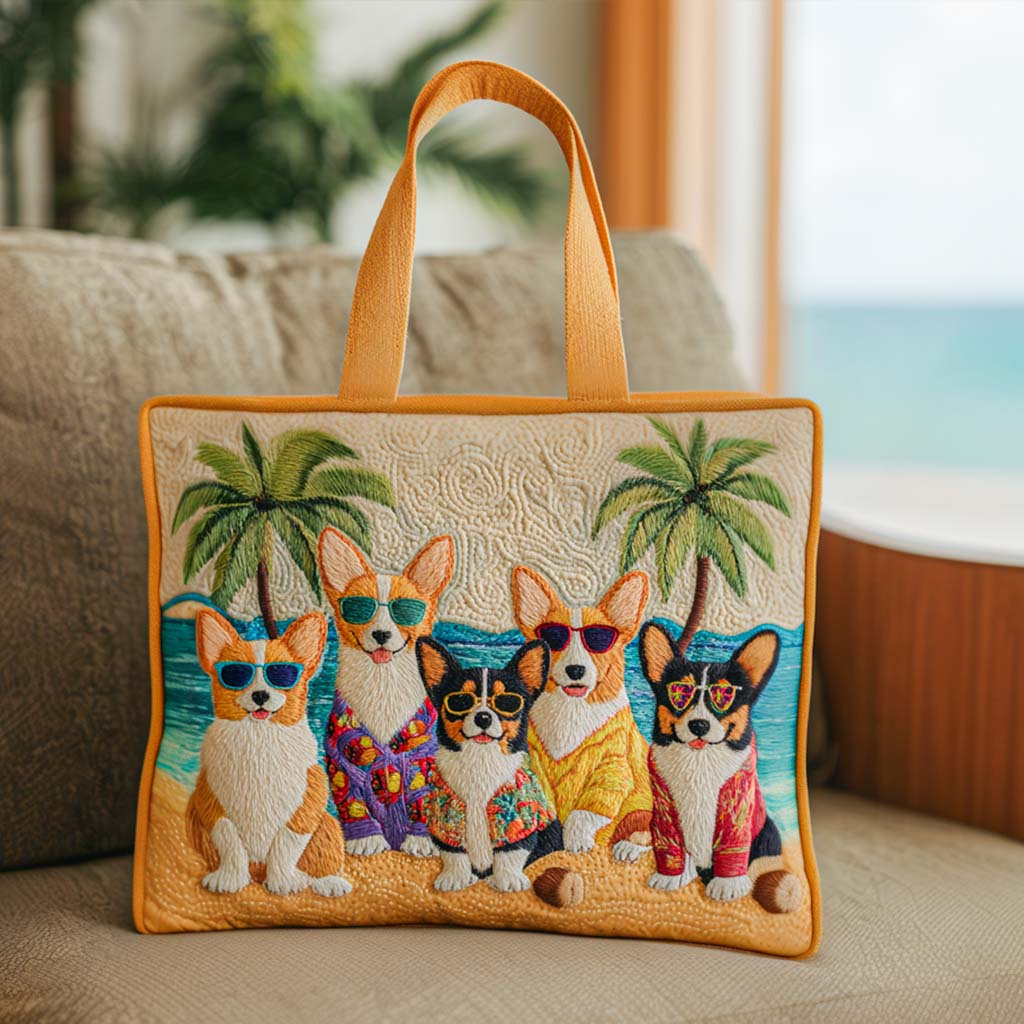Corgi Cutie Club Quilted Tote Bag NCU0NT9311