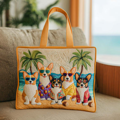 Corgi Cutie Club Quilted Tote Bag NCU0NT9311