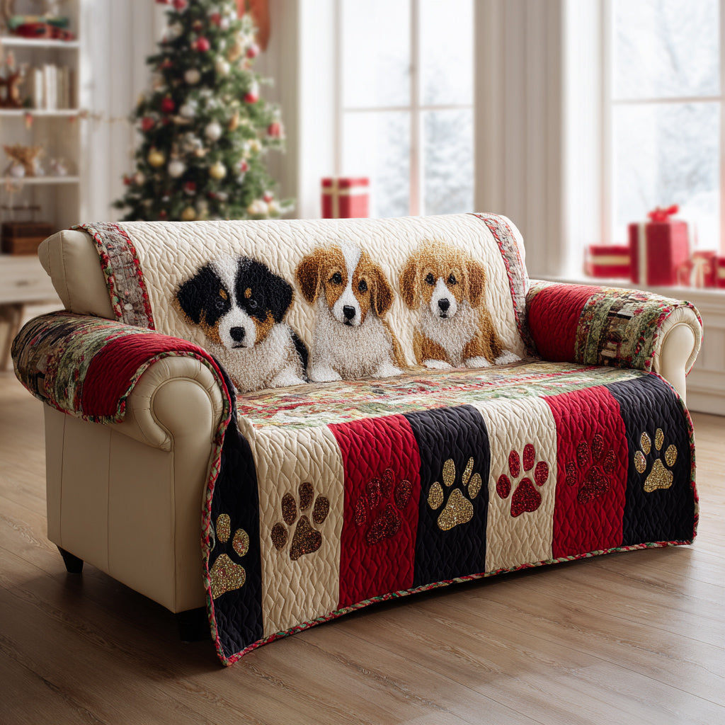 Corgi Fable Quilted Sofa Cover NCU0HH1670
