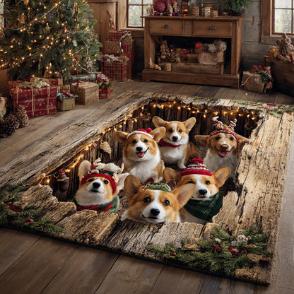 Corgi Hearth Area Rug NCU0HH1342
