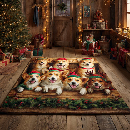 Corgi Wonderland Area Rug NCU0HH1343