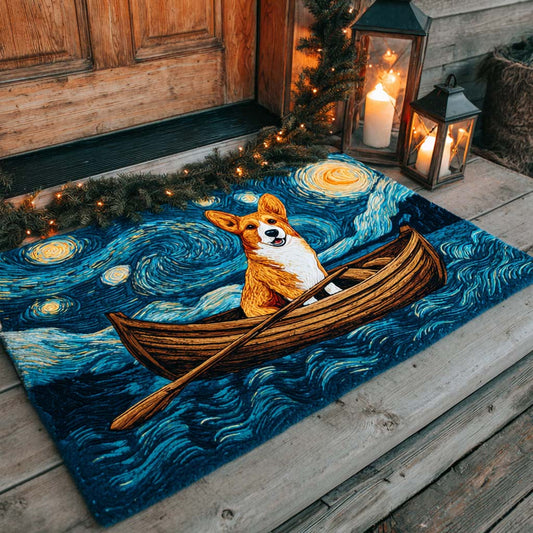 Corgi in Starry Boat Doormat NCU0XD809