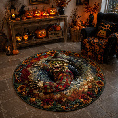 Cornfield Terror Quilted Round Mat NCU0TD2896