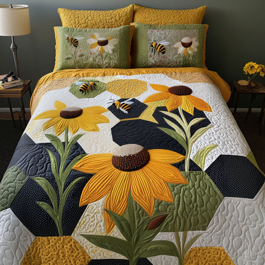 Cornflower Cascade 3-Piece Quilted Bedding Set NCU0PT6480
