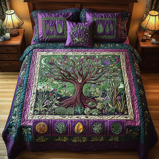 Cosmic Arbor Glow 3-Piece Quilted Bedding Set NCU0PT3324
