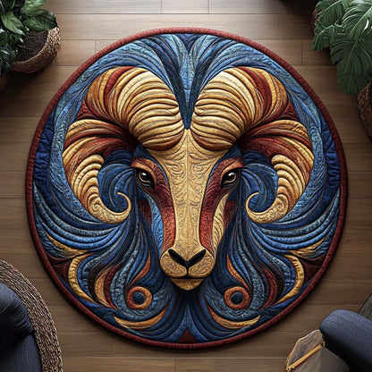 Cosmic Aries Quilted Round Mat NCU0XD335