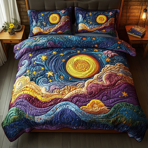 Cosmic Beauty 3-Piece Quilted Bedding Set NCU0VL1690
