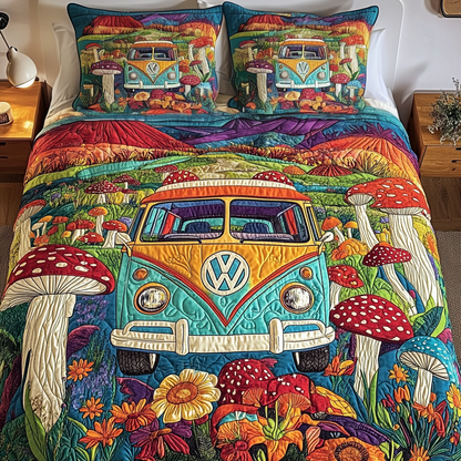 Cosmic Camper 3-Piece Quilted Bedding Set NCU0VH5119