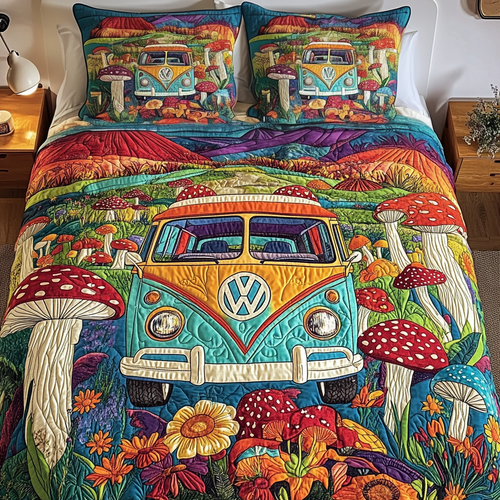 Cosmic Camper 3-Piece Quilted Bedding Set NCU0VH5119