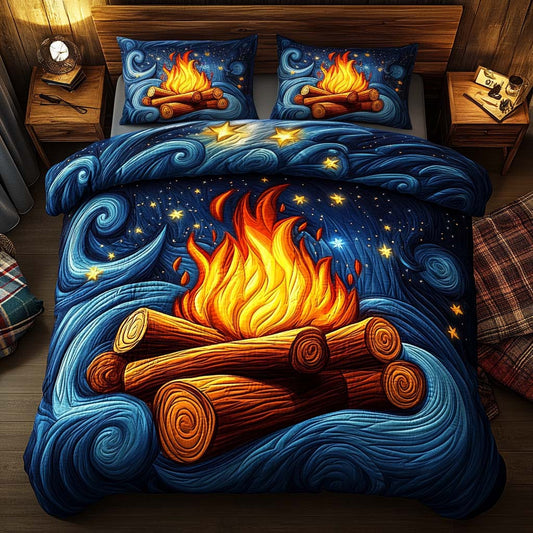 Cosmic Campfire 3-Piece Quilted Bedding Set NCU0XD540